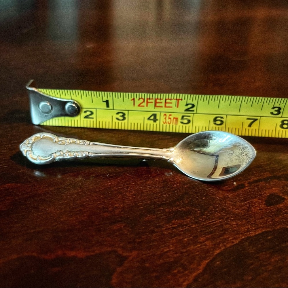 Sterling Silver Spoon Antique Brooch 2.75” Pin - Picture 4 of 4